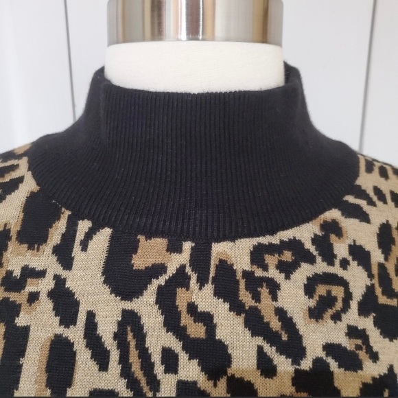 Calvin Klein animal print high low sweater size L - Picture 5 of 11